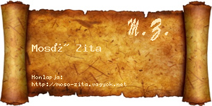 Mosó Zita névjegykártya