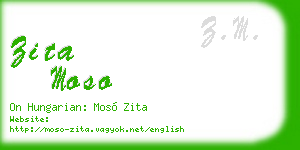 zita moso business card