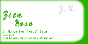 zita moso business card